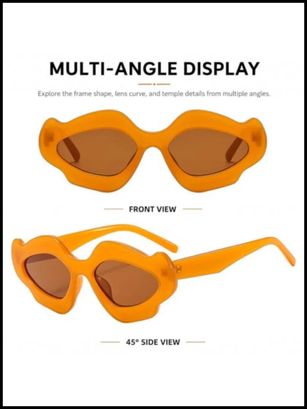 Cat Eye Flower Shape Sunglasses UV400 Non-Polarized Oversized